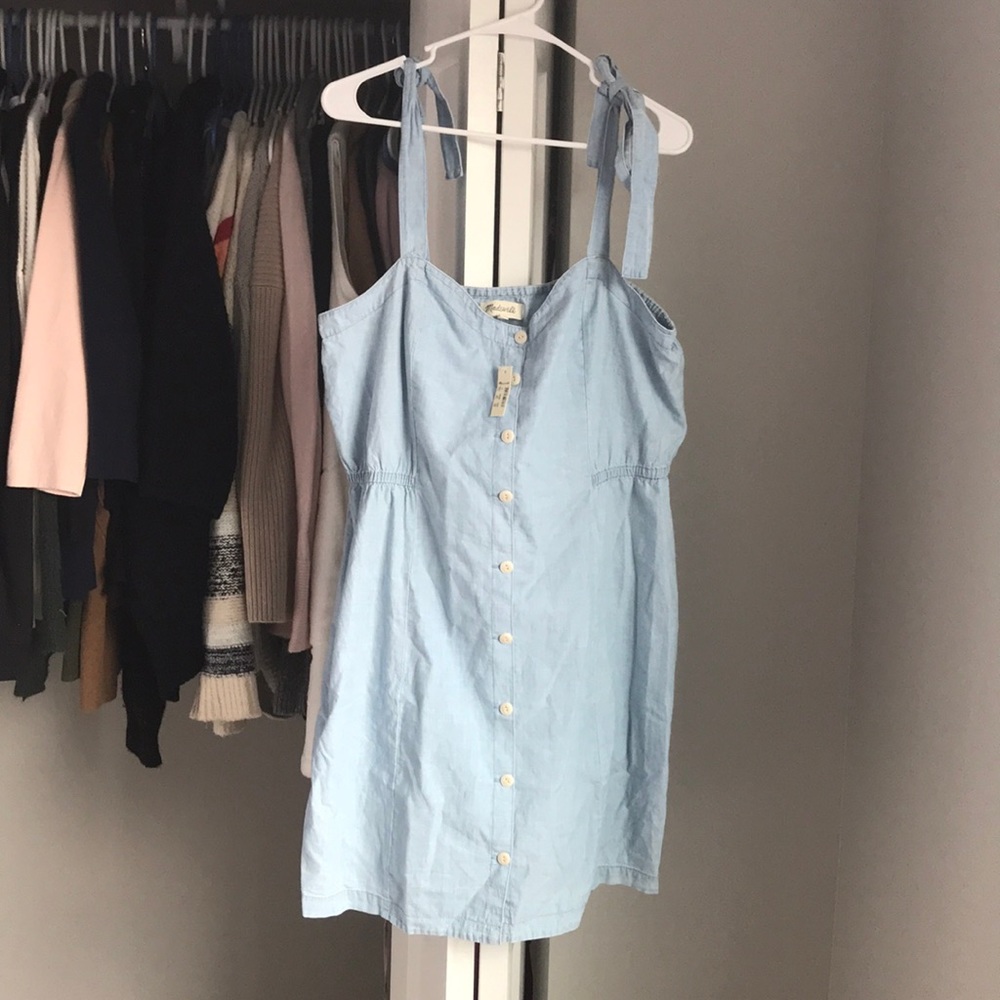 Madewell Denim Tie Strap Dress, NWT